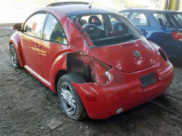 3VWDD21C0YM465586 - 2000 VOLKSWAGEN NEW BEETLE 红色 照片 3
