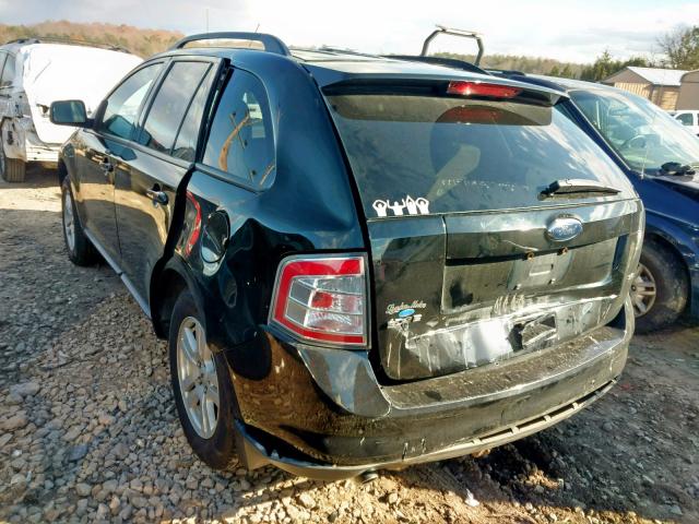 2FMDK38C38BB17976 - 2008 FORD EDGE SEL BLACK photo 3