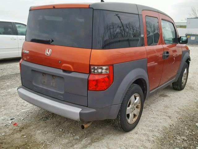 5J6YH28573L027975 - 2003 HONDA ELEMENT EX ORANGE photo 4