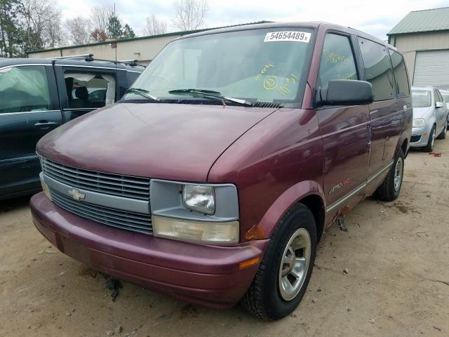 1GNEL19W0VB212734 - 1997 CHEVROLET ASTRO MAROON photo 2