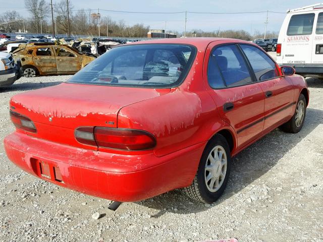 1Y1SK5361PZ024390 - 1993 GEO PRIZM BASE წითელი ფოტო 4