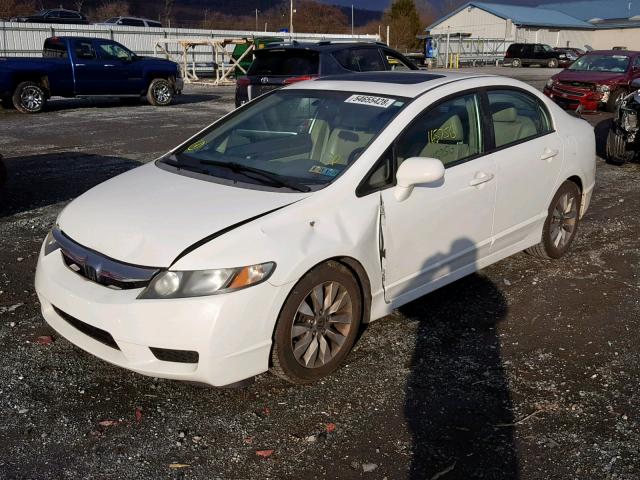 19XFA16979E022858 - 2009 HONDA CIVIC EXL WHITE photo 2