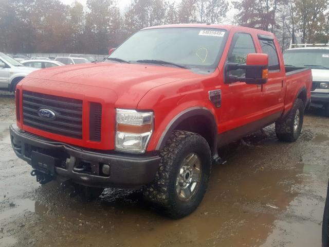 1FTSW21558EB53372 - 2008 FORD F250 SUPER RED photo 2