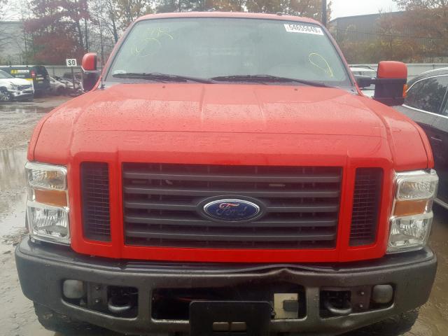 1FTSW21558EB53372 - 2008 FORD F250 SUPER RED photo 9