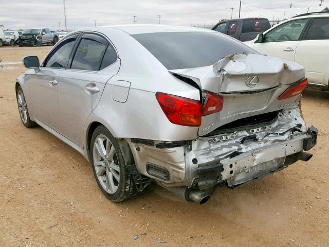 JTHBK262065018760 - 2006 LEXUS IS 250 SILVER photo 3