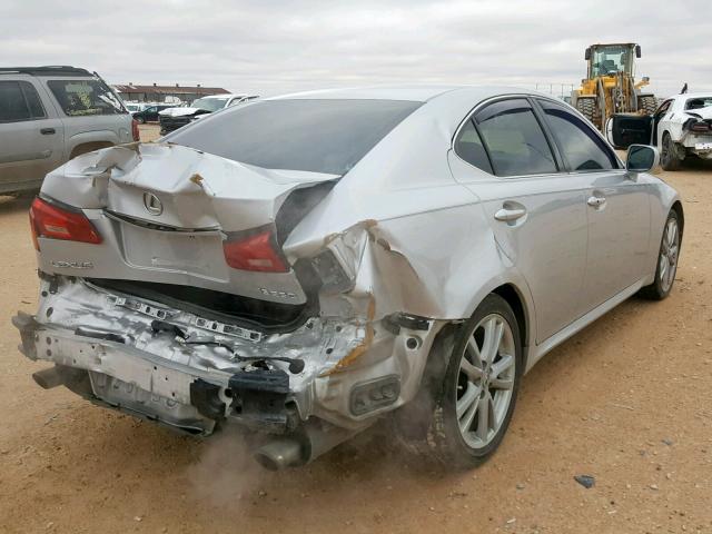 JTHBK262065018760 - 2006 LEXUS IS 250 SILVER photo 4