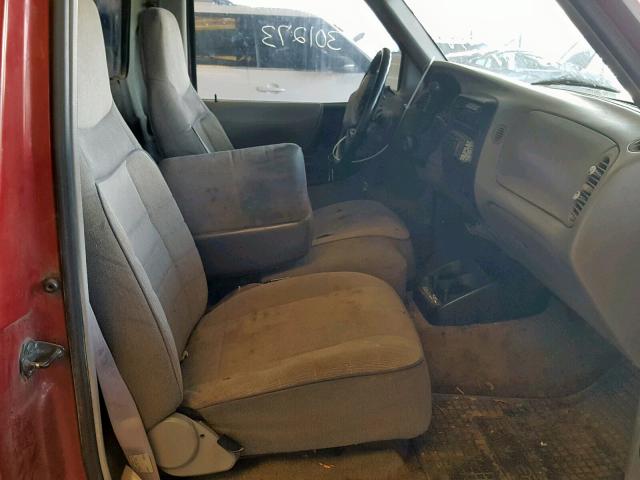 1FTCR10UXSPA87850 - 1995 FORD RANGER BURGUNDY photo 5