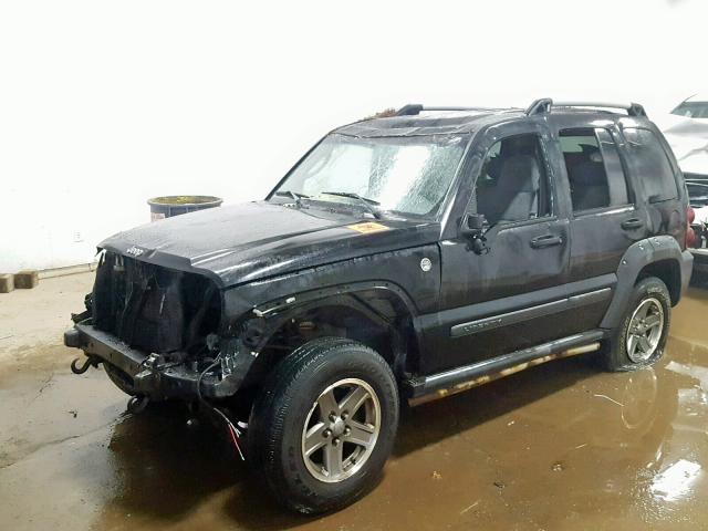 1J4GL38K35W632874 - 2005 JEEP LIBERTY RE BLACK photo 2