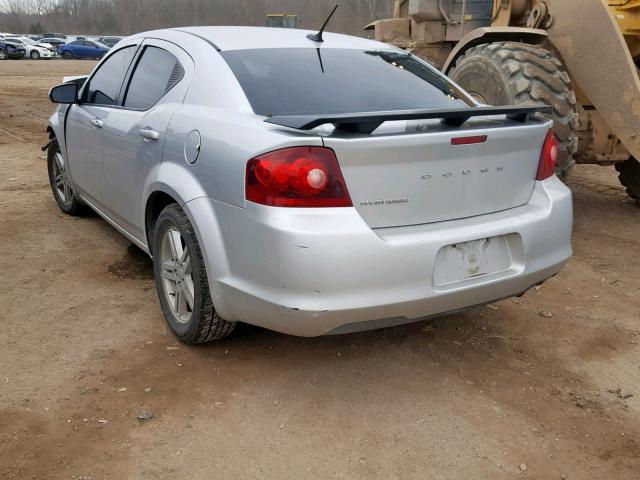 1B3BD1FB7BN578843 - 2011 DODGE AVENGER MA SILVER photo 3