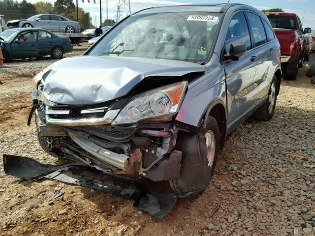 5J6RE3H37BL019195 - 2011 HONDA CR-V LX BLUE photo 2