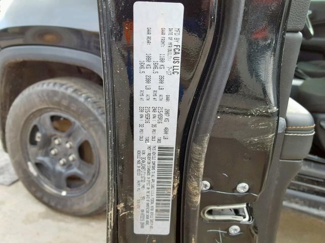 3C4NJDAB7JT116732 - 2018 JEEP COMPASS SP შავი ფოტო 10