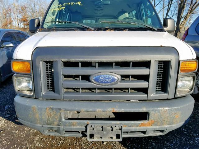 1FMNE1BW7DDA73228 - 2013 FORD ECONOLINE WHITE photo 9