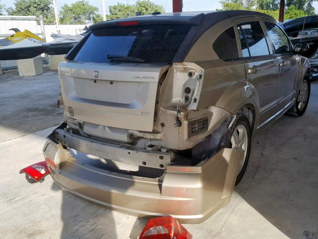 1B3HB48A79D222351 - 2009 DODGE CALIBER SX GOLD photo 4