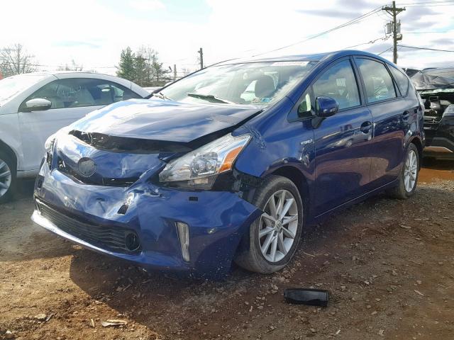 JTDZN3EU2C3059544 - 2012 TOYOTA PRIUS V BLUE photo 2