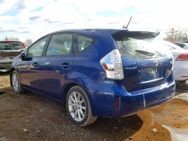 JTDZN3EU2C3059544 - 2012 TOYOTA PRIUS V BLUE photo 3