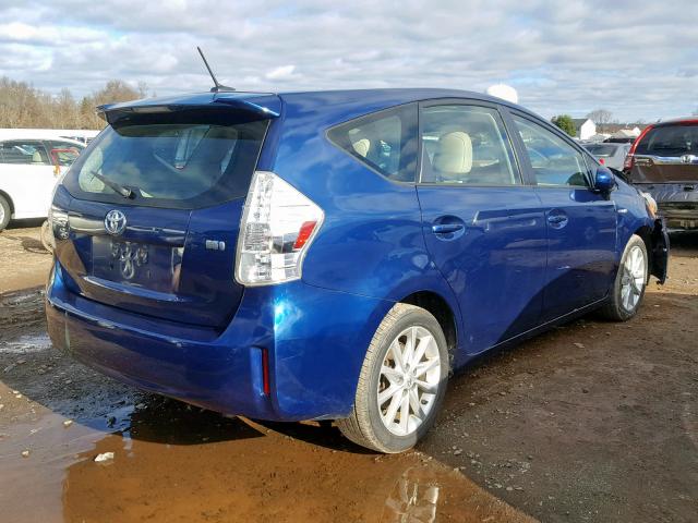 JTDZN3EU2C3059544 - 2012 TOYOTA PRIUS V BLUE photo 4