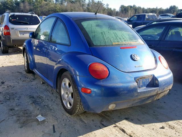 3VWCD21CX2M410355 - 2002 VOLKSWAGEN NEW BEETLE 蓝色 照片 3