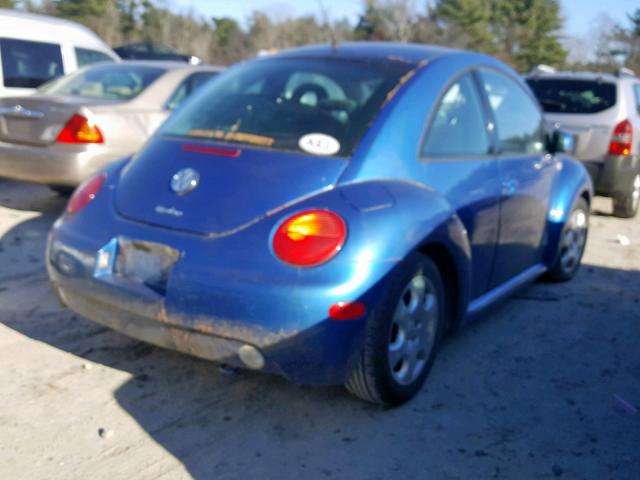 3VWCD21CX2M410355 - 2002 VOLKSWAGEN NEW BEETLE 蓝色 照片 4