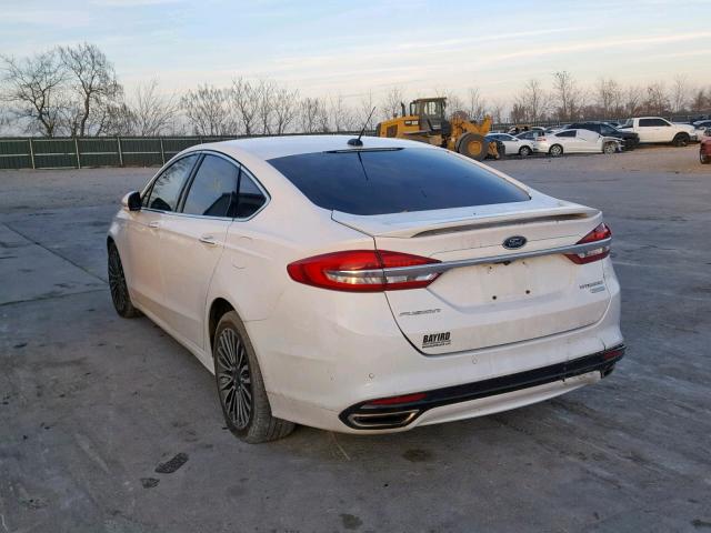 3FA6P0K99HR146321 - 2017 FORD FUSION TIT WHITE photo 3