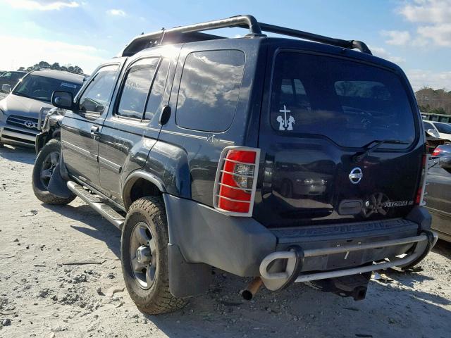 5N1ED28T72C586410 - 2002 NISSAN XTERRA XE BLACK photo 3