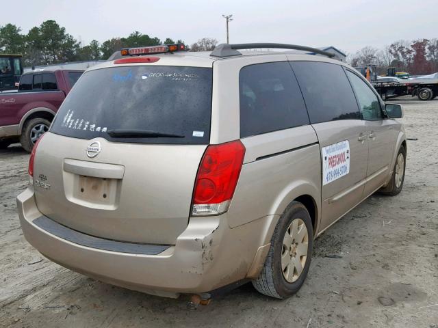 5N1BV28U35N122287 - 2005 NISSAN QUEST S TAN photo 4