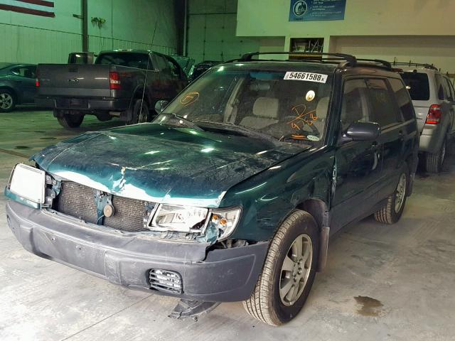 JF1SF6350XG719788 - 1999 SUBARU FORESTER L GREEN photo 2