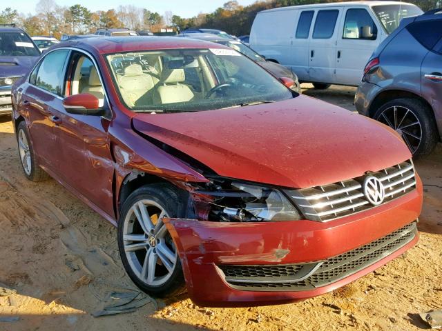 1VWBV7A39FC036754 - 2015 VOLKSWAGEN PASSAT SE RED photo 1