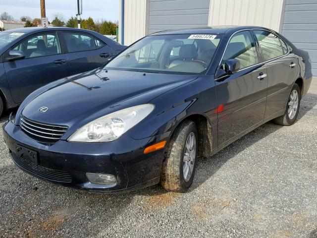 JTHBA30GX40016652 - 2004 LEXUS ES 330 BLUE photo 2