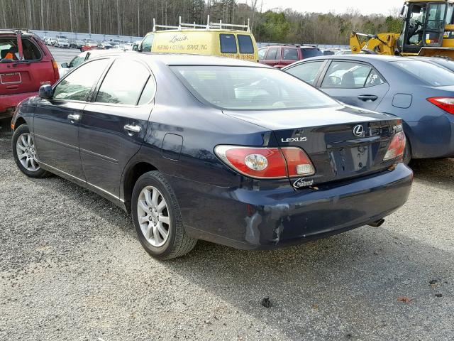 JTHBA30GX40016652 - 2004 LEXUS ES 330 BLUE photo 3