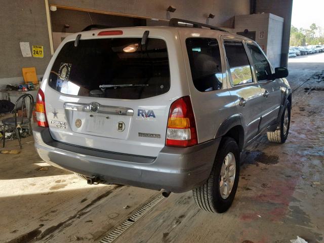 4F2YU08102KM63235 - 2002 MAZDA TRIBUTE LX SILVER photo 4