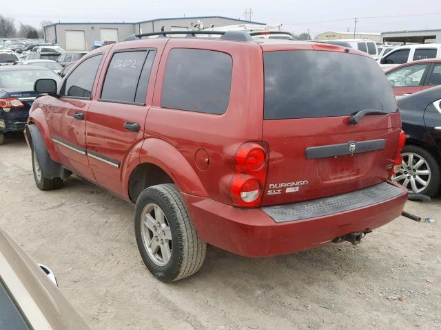 1D8HB48P67F583379 - 2007 DODGE DURANGO SL RED photo 3