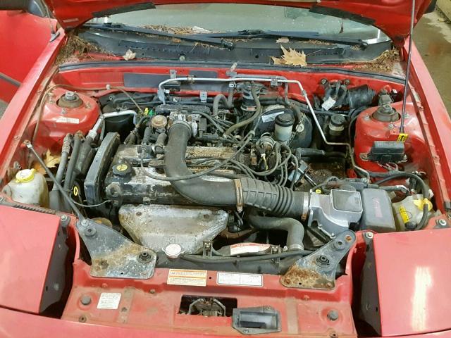 6MPCT01Z3M8620343 - 1991 MERCURY CAPRI RED photo 7