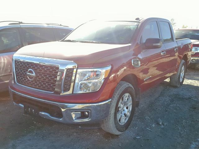 1N6AA1EJXHN506715 - 2017 NISSAN TITAN S BURGUNDY photo 2