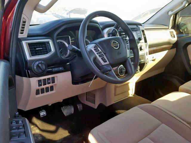 1N6AA1EJXHN506715 - 2017 NISSAN TITAN S BURGUNDY photo 9