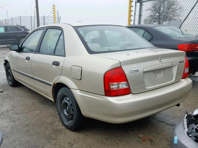 JM1BJ2222Y0220557 - 2000 MAZDA PROTEGE DX BEIGE photo 3