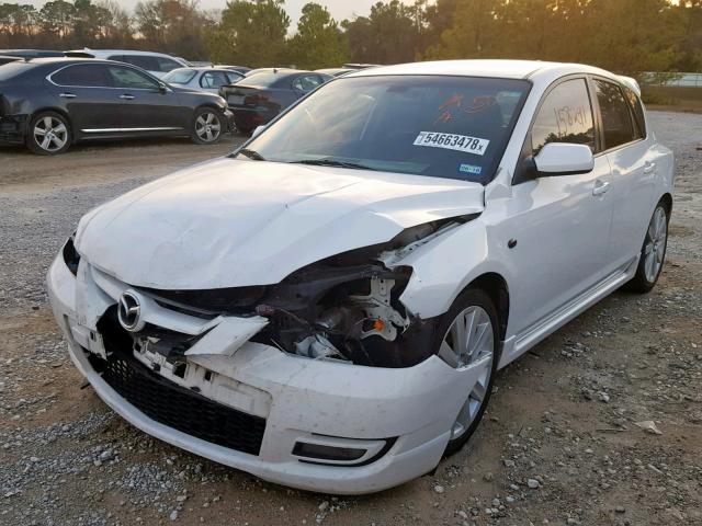 JM1BK34L691250522 - 2009 MAZDA SPEED 3 WHITE photo 2