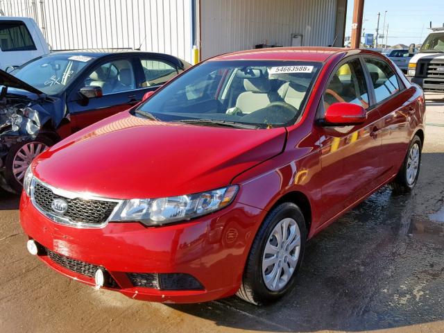 KNAFU4A24D5737214 - 2013 KIA FORTE EX RED photo 2