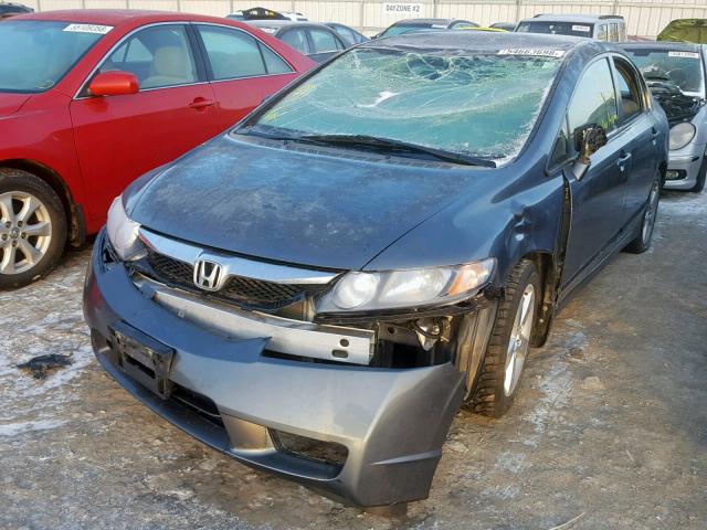 2HGFA15239H009793 - 2009 HONDA CIVIC DX GRAY photo 2