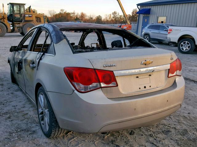 1G1PH5S92B7202941 - 2011 CHEVROLET CRUZE LTZ GRAY photo 3