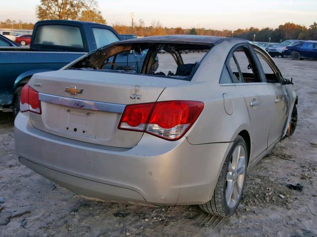 1G1PH5S92B7202941 - 2011 CHEVROLET CRUZE LTZ GRAY photo 4