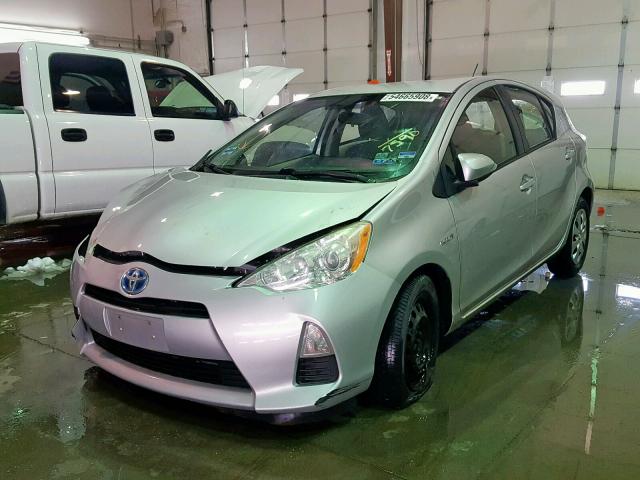 JTDKDTB39C1027590 - 2012 TOYOTA PRIUS C SILVER photo 2