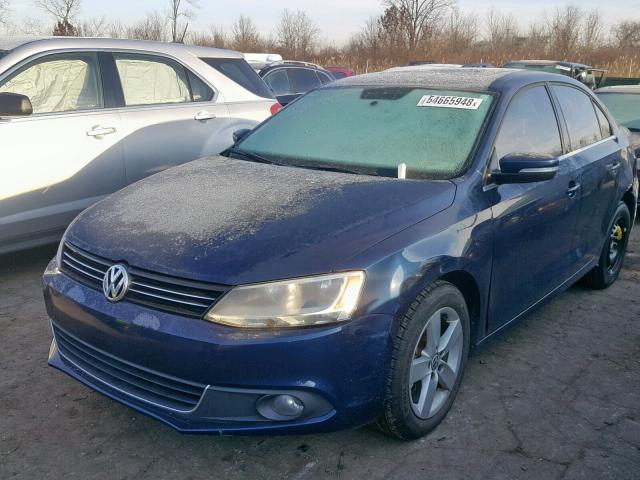 3VWLL7AJ4BM116612 - 2011 VOLKSWAGEN JETTA TDI BLUE photo 2