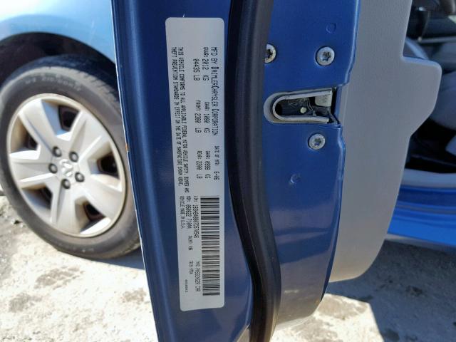 1B3HB48B07D570546 - 2007 DODGE CALIBER SX BLUE photo 10