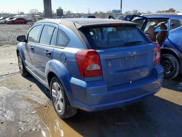 1B3HB48B07D570546 - 2007 DODGE CALIBER SX BLUE photo 3