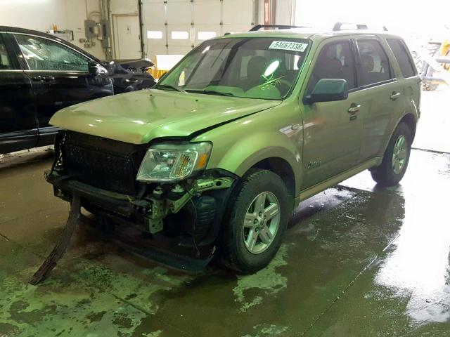 4M2CU39389KJ20009 - 2009 MERCURY MARINER HY GREEN photo 2