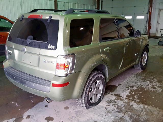 4M2CU39389KJ20009 - 2009 MERCURY MARINER HY GREEN photo 4