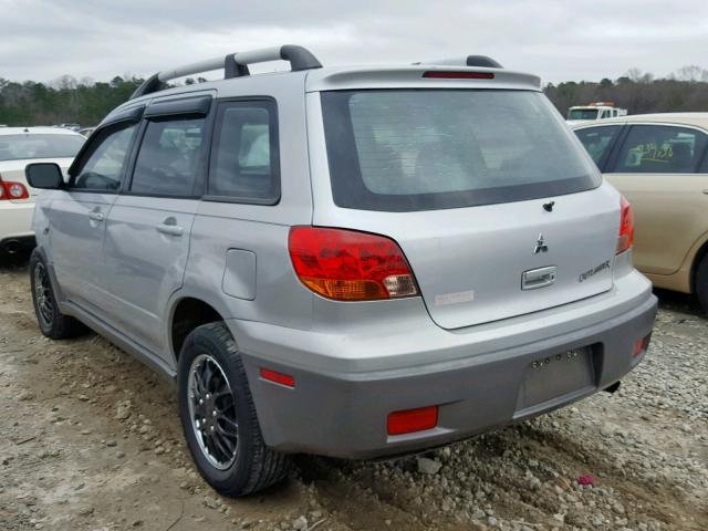 JA4LX31G73U044025 - 2003 MITSUBISHI OUTLANDER SILVER photo 3