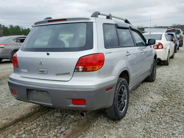 JA4LX31G73U044025 - 2003 MITSUBISHI OUTLANDER SILVER photo 4