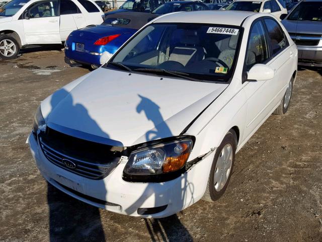 KNAFE221195602710 - 2009 KIA SPECTRA EX WHITE photo 2