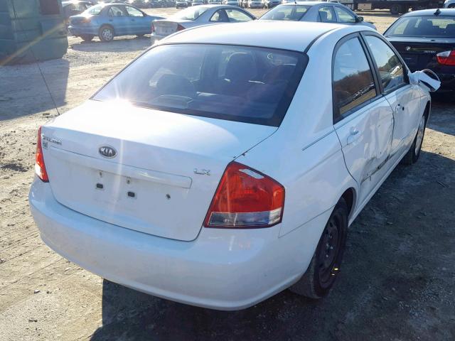 KNAFE221195602710 - 2009 KIA SPECTRA EX WHITE photo 4